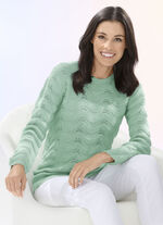 Pullover im Mustermix MINT