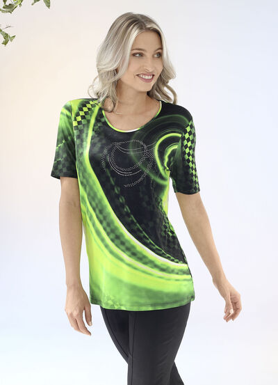 Hinreissendes Shirt mit silberfarbenen Zierplättchen 
