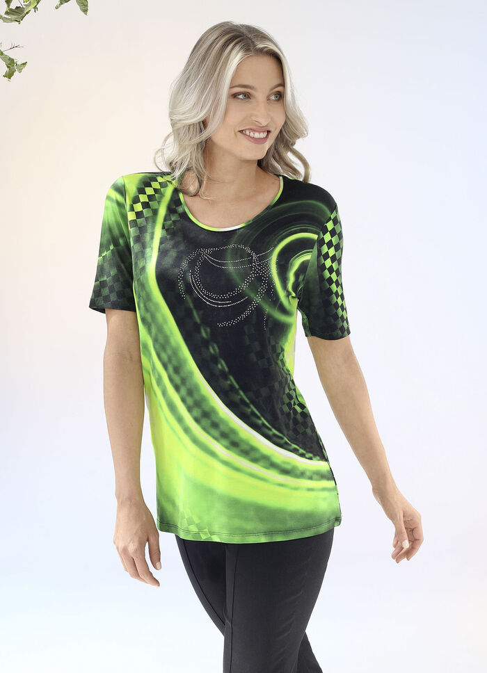 Hinreissendes Shirt mit silberfarbenen Zierplättchen 