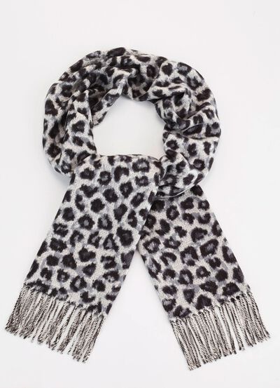 Schal mit Raubtierfell-Dessin 