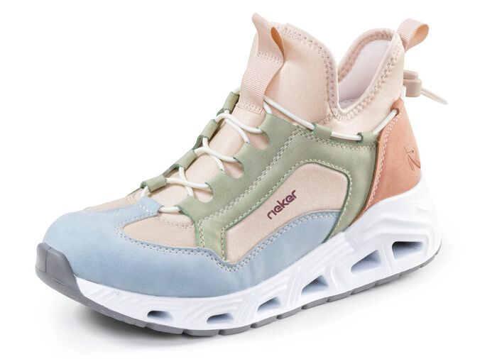 Rieker, stylische Damen-Boots, Weite G, mit herausnehmbarem Fussbett MULTICOLOR