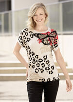 Shirt mit überschnittener Schulterpartie 