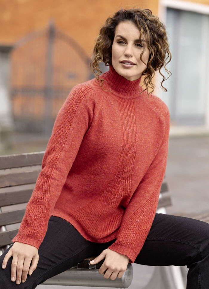 Pullover mit streckender Struktur 