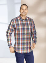 «King's Road»-Hemd mit Button-Down-Kragen TERRAKOTTA