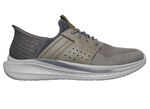 SKECHERS Slipper mit geformter Slip-Ins Fersenplatte TAUPE-GRAU