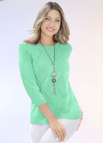 Pullover mit feinem Mustermix MINT