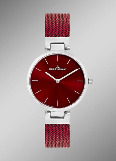 Quartz-Damenuhr mit Edelstahlgeh&auml;use und Edelstahlband 