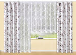 Blumenfenster-Vorhang Blumenranke mit Universalschienenband 