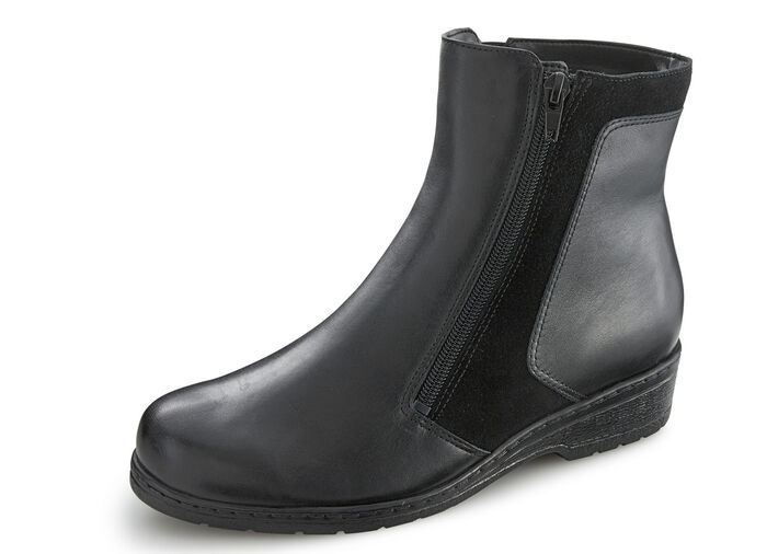 ELENA EDEN Stiefelette mit echtem Lammfellfutter SCHWARZ