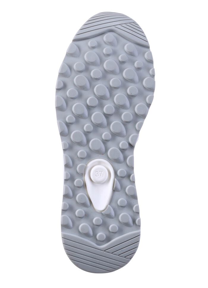 ELENA EDEN Schn&uuml;rschuh aus Nappaleder mit Velours-Bes&auml;tzen WEISS-FLIEDER