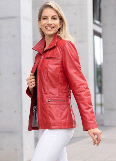 Lederkurzjacke von &laquo;Caminari&raquo; 