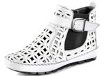 Gemini, sommerliche Damen-Boots, Weite G, mit herausnehmbarem Fussbett WEISS-SCHWARZ