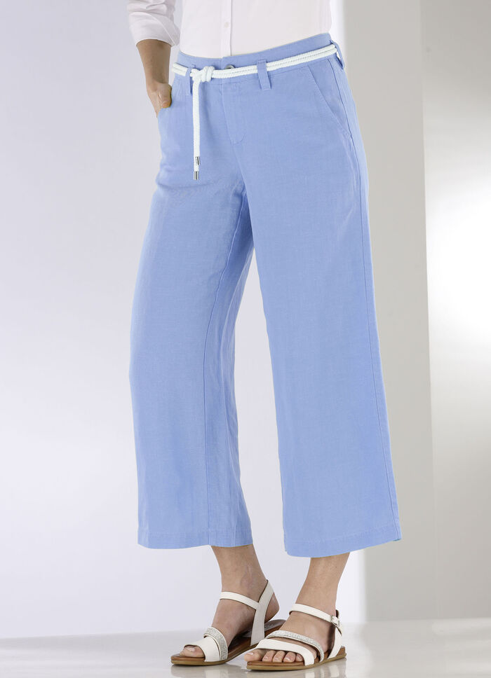 Culotte mit angesagtem Kordelg&uuml;rtel AZURBLAU