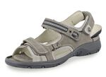 Waldläufer, sportliche Damen-Sandalen, Weite H, mit herausnehmbarem Fussbett GRAFIT-HELLGRAU