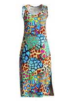 Kleid mit farbbrillantem Druckdessin 