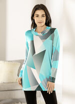 Longshirt mit legerem Rollkragen 