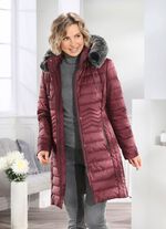 Kurzmantel mit seitlicher L&auml;ngssteppung KASTANIE