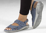 Waldläufer Sandale aus bestem Nubukleder JEANSBLAU