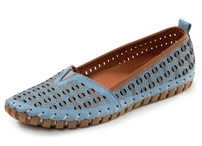 ELENA EDEN, sommerliche Damen-Slipper, Weite G, mit herausnehmbarem Fussbett 