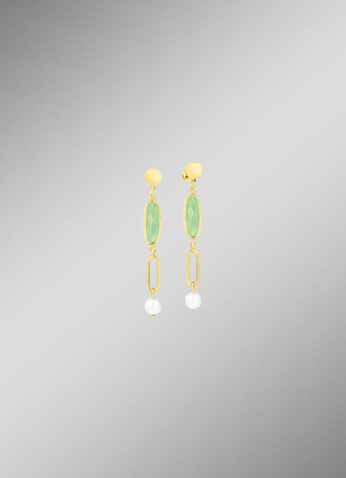 Schmuckset, 3-teilig, aus Messing mit Kristallsteinen 