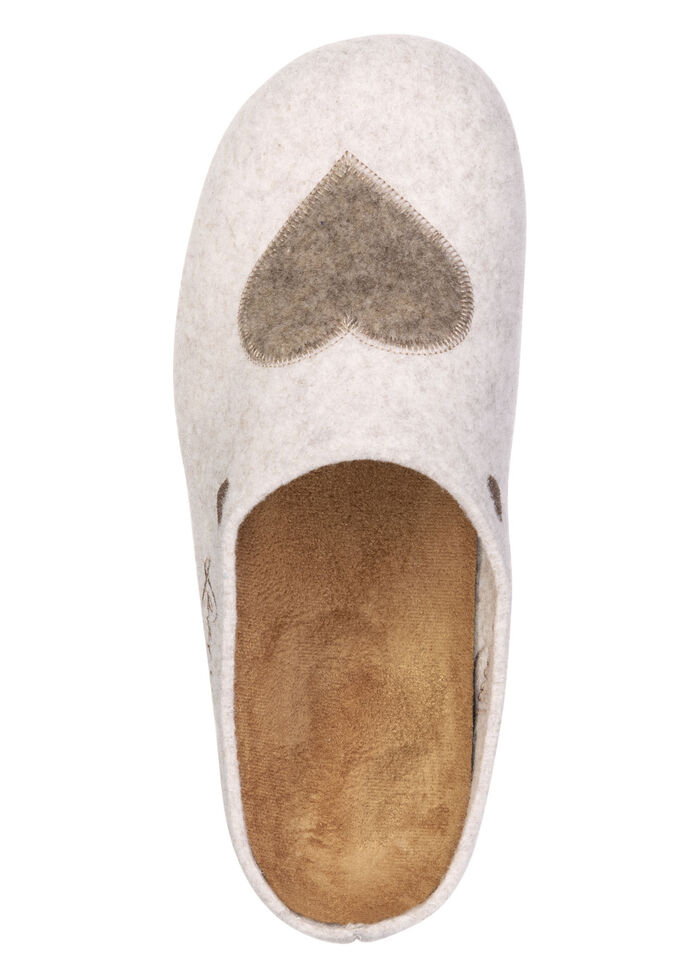 Laurina, klassische Damen-Hausschuhe, mit herausnehmbarem Fussbett BEIGE