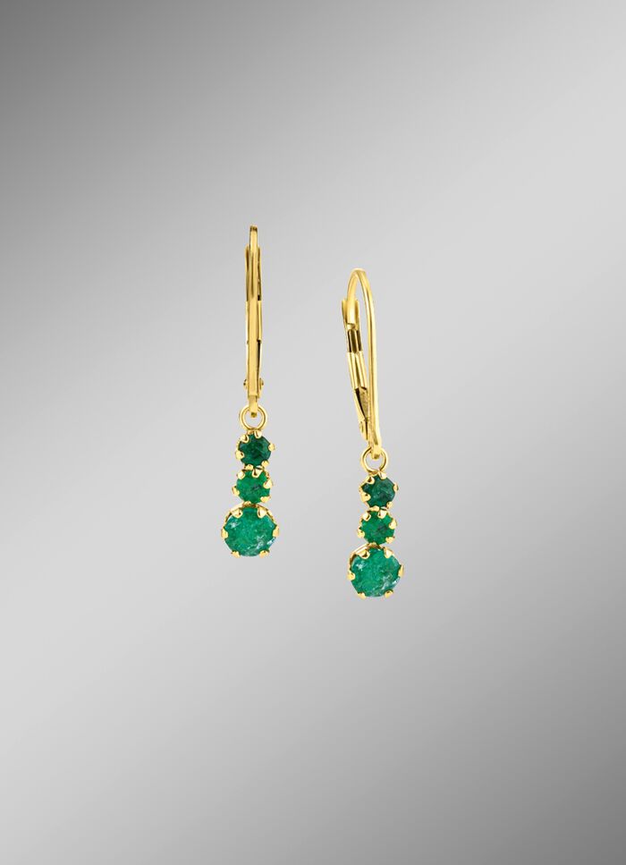 Ohrringe mit echt Smaragd 