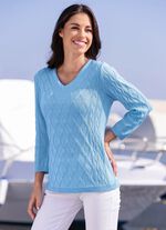 Pullover mit Strukturdessin HELLBLAU