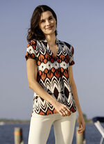 Sommerliche Shirt-Tunika BEIGE-BRAUN-ORANGE