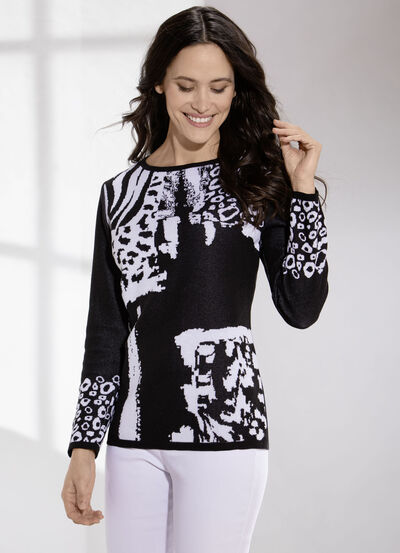 Pullover in Jacquard-Dessin 