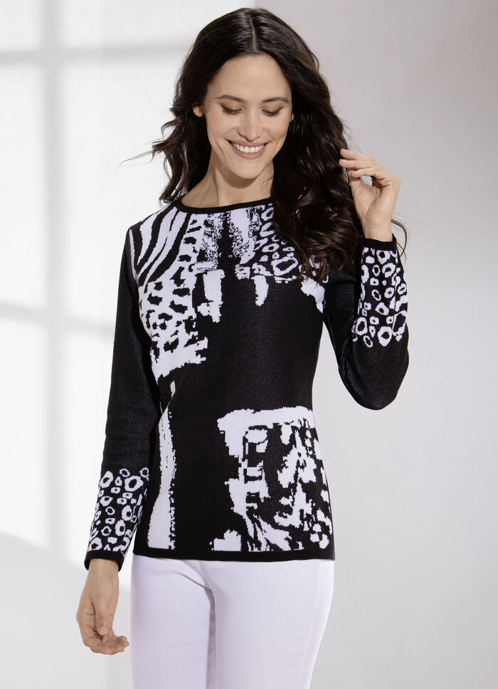 Pullover in Jacquard-Dessin 