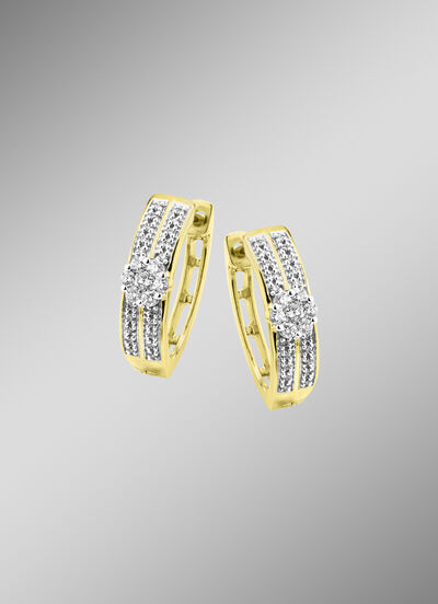 Hochwertige Creolen mit Brillanten und Diamanten 