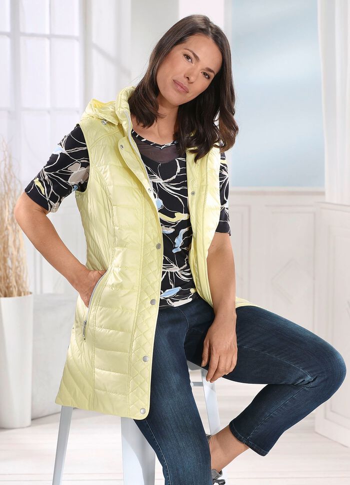 Weste mit abnehmbarer Kapuze HELLGELB