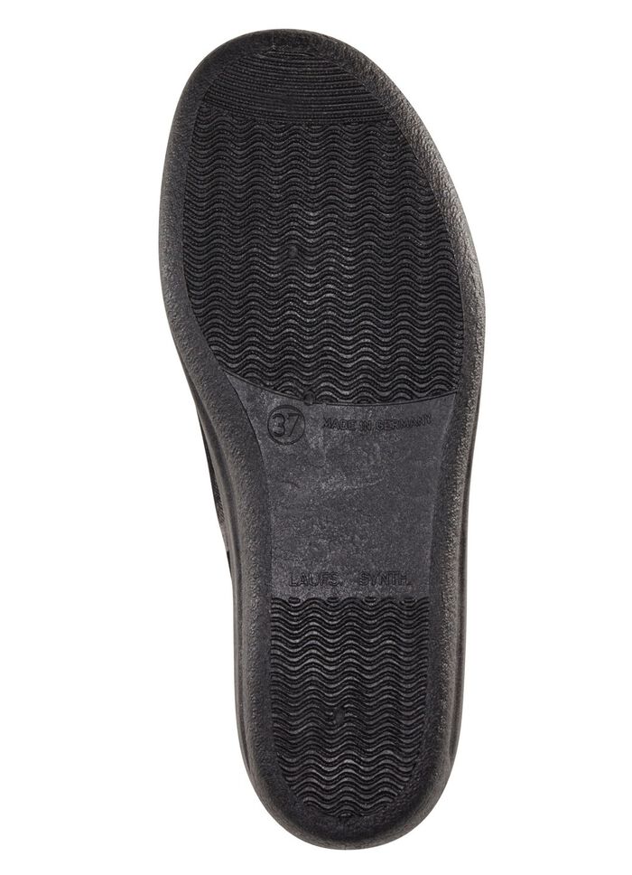 Klassische Damen-Hausschuhe, Weite H, mit anatomisch geformtem Fussbett GRAU