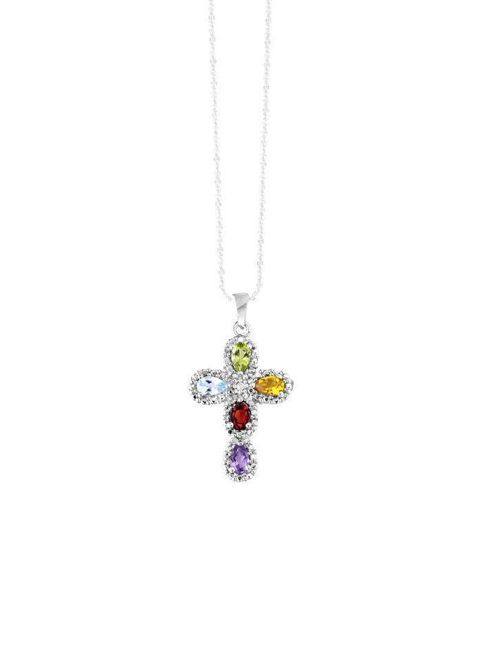 Eleganter Kreuz-Anhänger vmit Diamant 