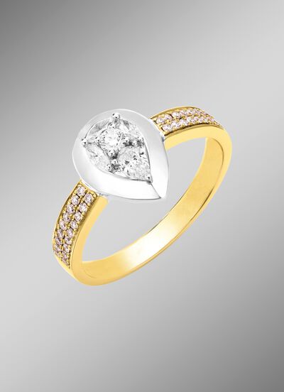 Damenring mit Diamanten und Brillanten 