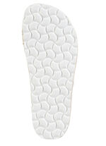 ELENA EDEN Pantolette aus grob gewebtem Textilmaterial BEIGE-WEISS