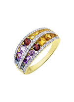 Damenring mit Brillanten und Edelsteine 