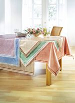 Wachstuch-Tischdecken mit H&auml;kelborte 