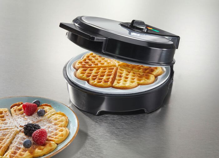 Waffeleisen f&uuml;r d&uuml;nne und dicke Waffeln in nur 2&ndash;3 Minuten 