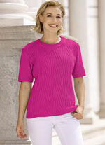Pulli in Strukturmix PINK