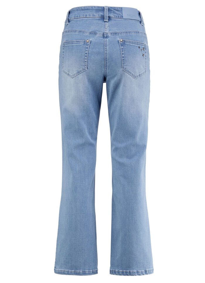 Jeans mit trendigen Ziernieten HELLBLAU