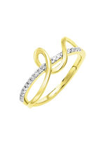 Interessanter Damenring mit Brillanten 