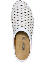 Gemini, sommerlicher Damen-Sabot, Weite G, mit herausnehmbarem Fussbett WEISS