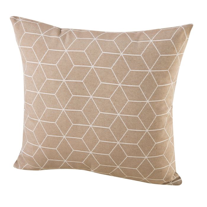 Moderne Kissenbez&uuml;ge in Jacquard-Qualit&auml;t BEIGE