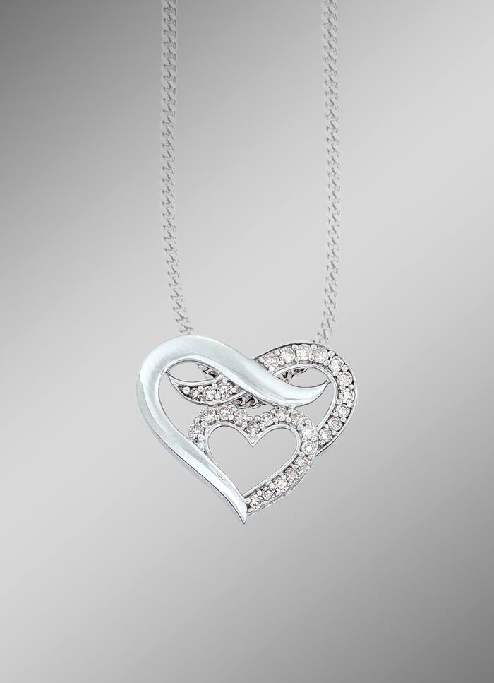 S&uuml;sser Herz-Anh&auml;nger mit Diamanten 