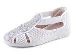 Slipper mit luftigen Durchbr&uuml;chen WEISS
