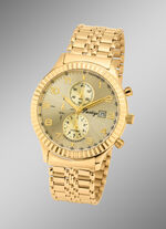 Prestige-Quartz-Chronograph mit Gehäuse und Band aus Gold 585/- fein 