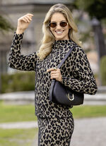 Sweatshirt in Strick-Optik  