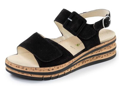 Waldl&auml;ufer, bequeme Damen-Sandaletten, Weite K, mit herausnehmbarem Fussbett 