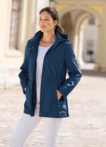 Jacke mit Reißverschluss an den Seitenschlitzen JEANSBLAU